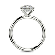 Ava Radiant Cut Pave Hidden Halo 4 Prong Engagement Ring Setting - Nivetta